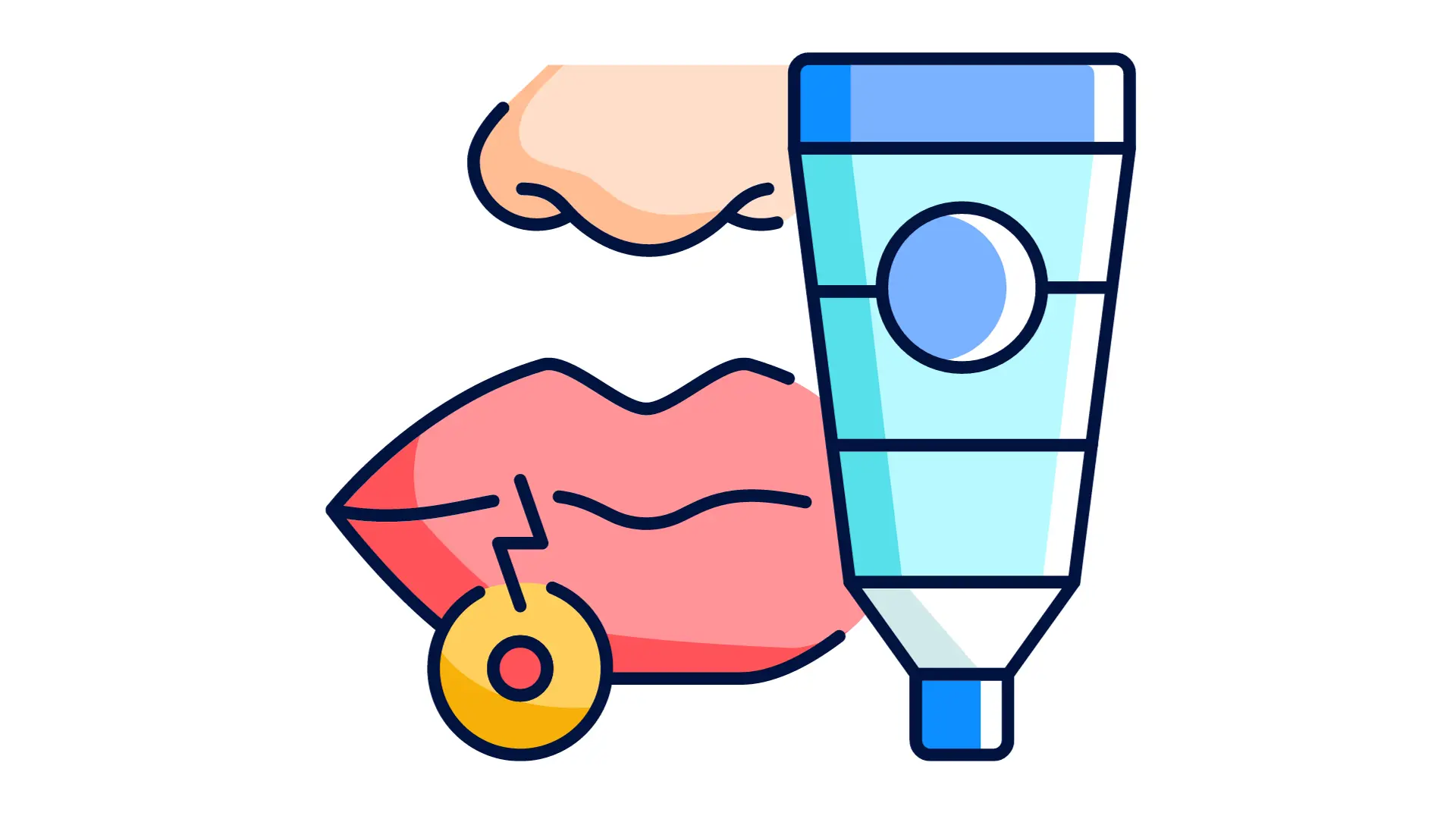 Grafico del tratamiento del herpes labial con pomadas de aciclovir topico y parches hidrocoloides de compeed