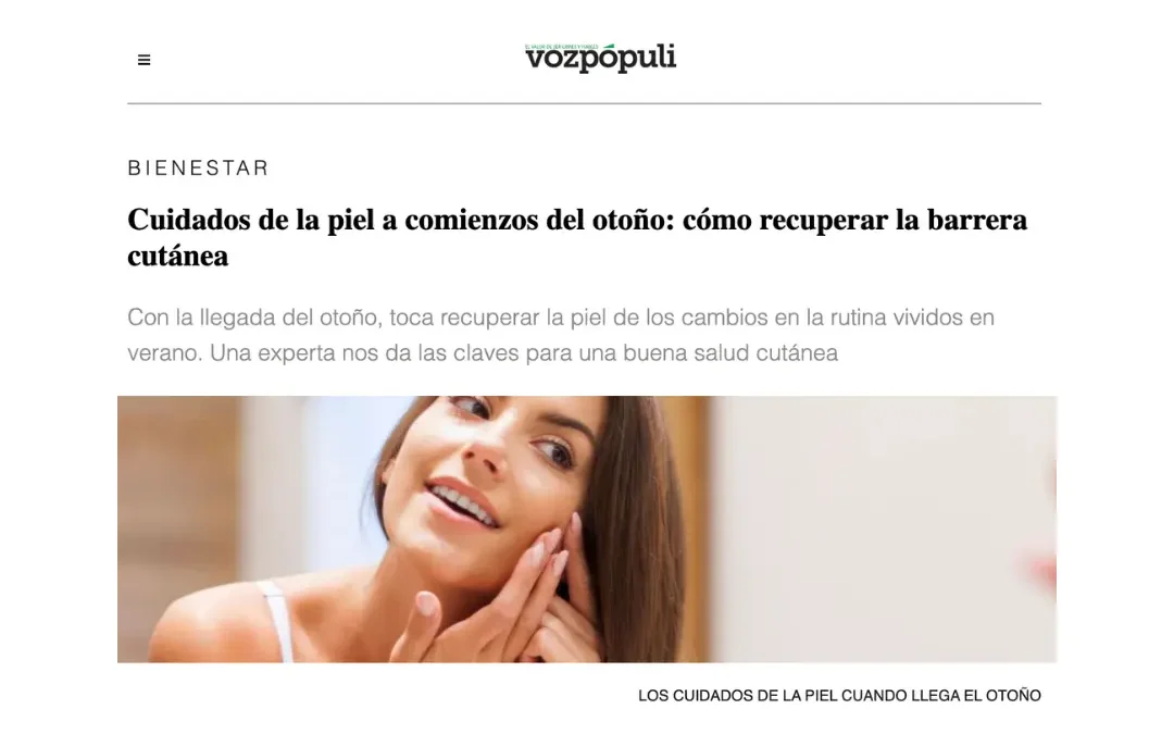 Cuidados de la piel en otoño