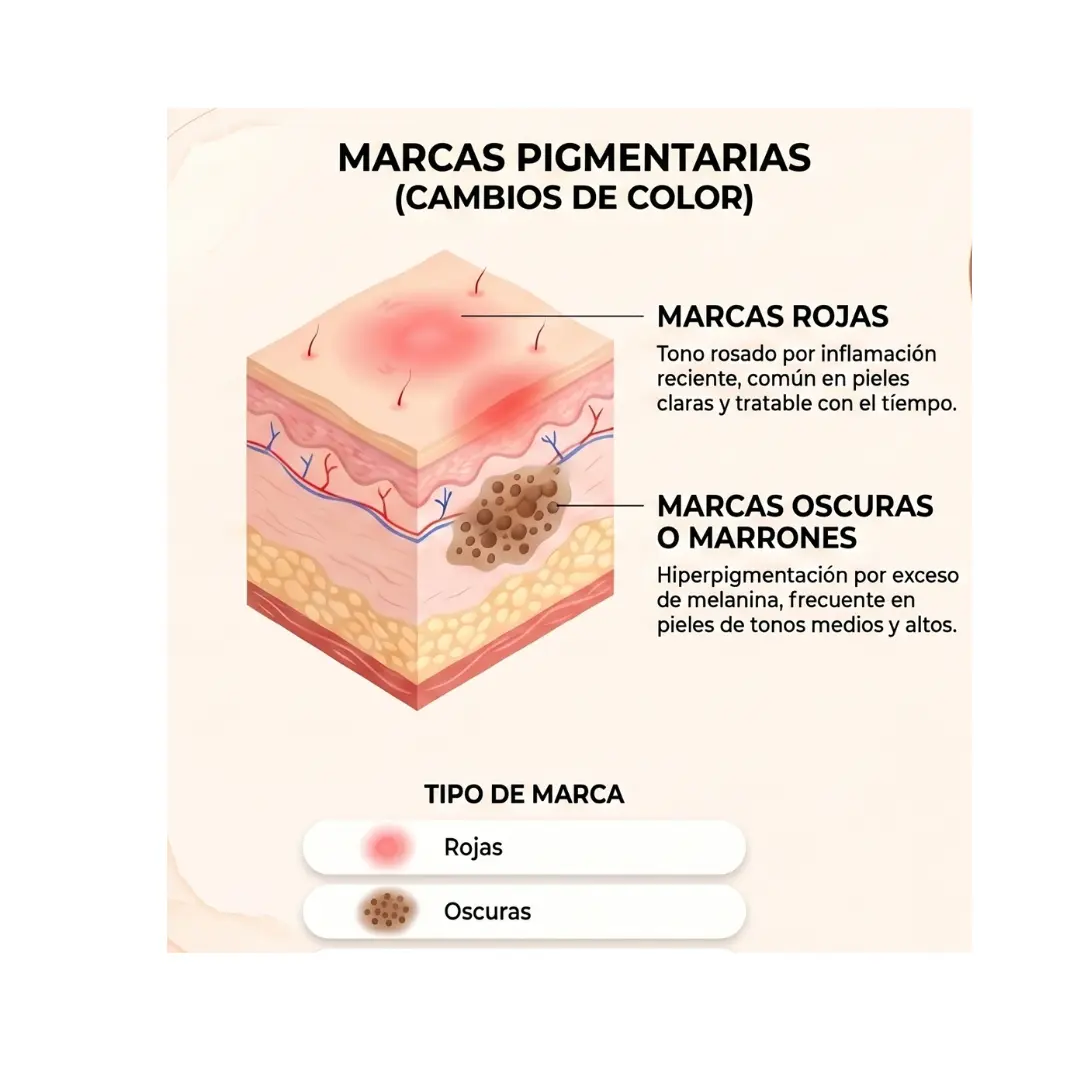 Crema para las marcas de acne