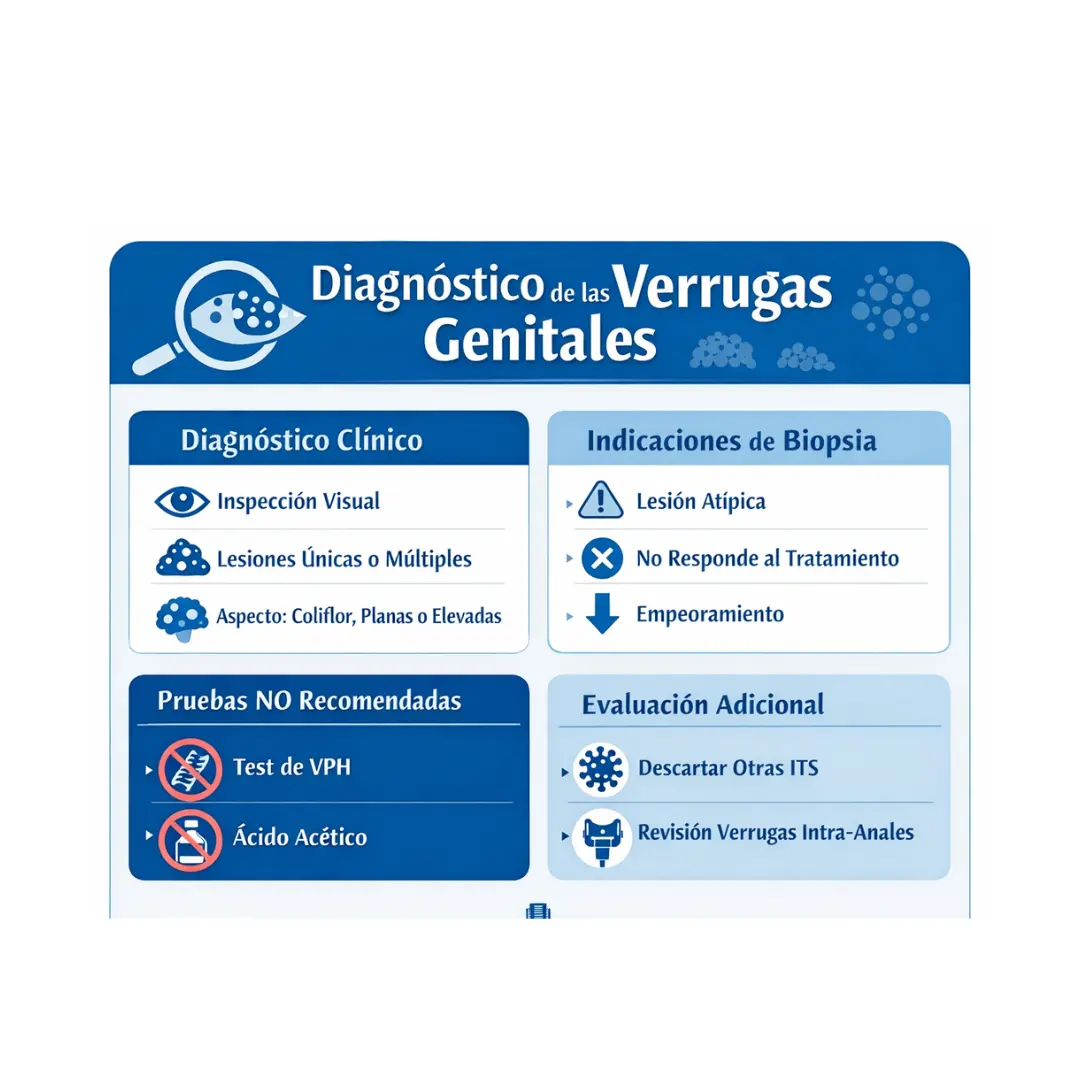 Diagnostico de las verrugas genitales