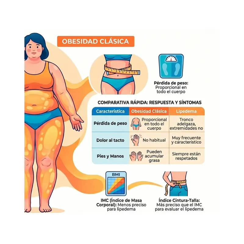 Obdesidad vs lipedema no es lo mismo
