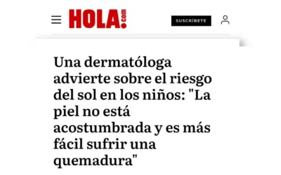 Entrevista en hola de la dra fernández-guarino: protección solar en bebés