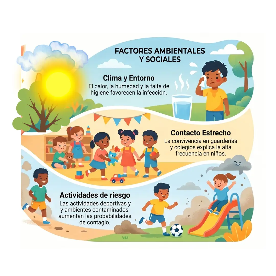 Impetigo en niños contagio