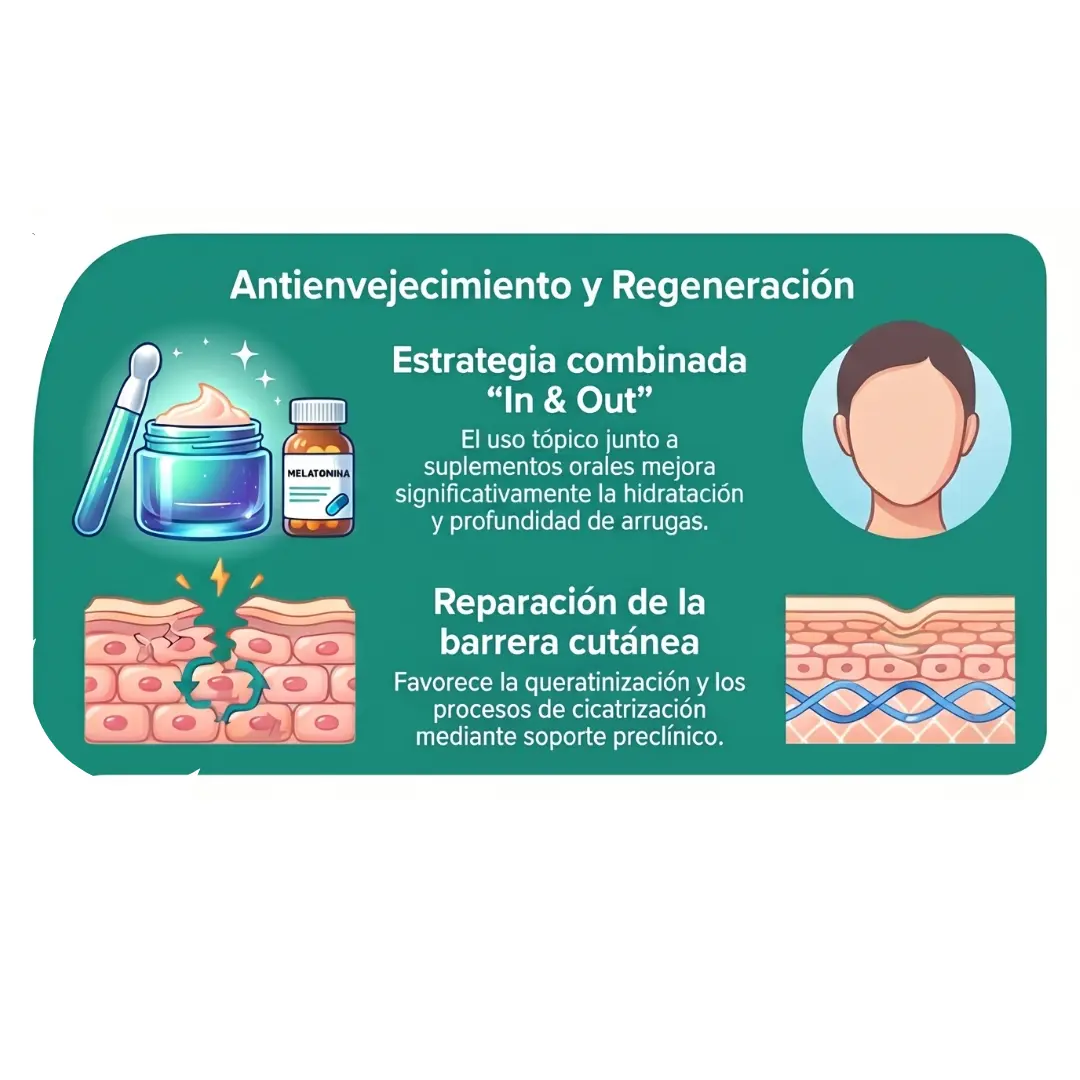 Melatonina protege del enevejecimiento de la piel